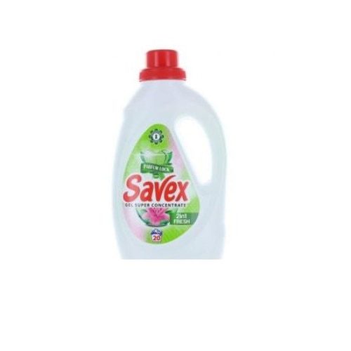 Detergent lichid 2 in 1, Savex Fresh, 20 spalari 1.1L