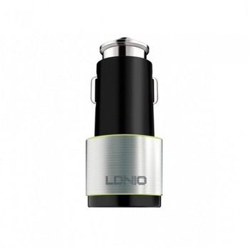 Incarcator Auto Ldnio, C403 2 x USB, Cablu USB-C 4.2 A, Negru/Argintiu Incarcator Auto Ldnio, C403 2 x USB, Cablu USB-C 4.2 A, Negru/Argintiu