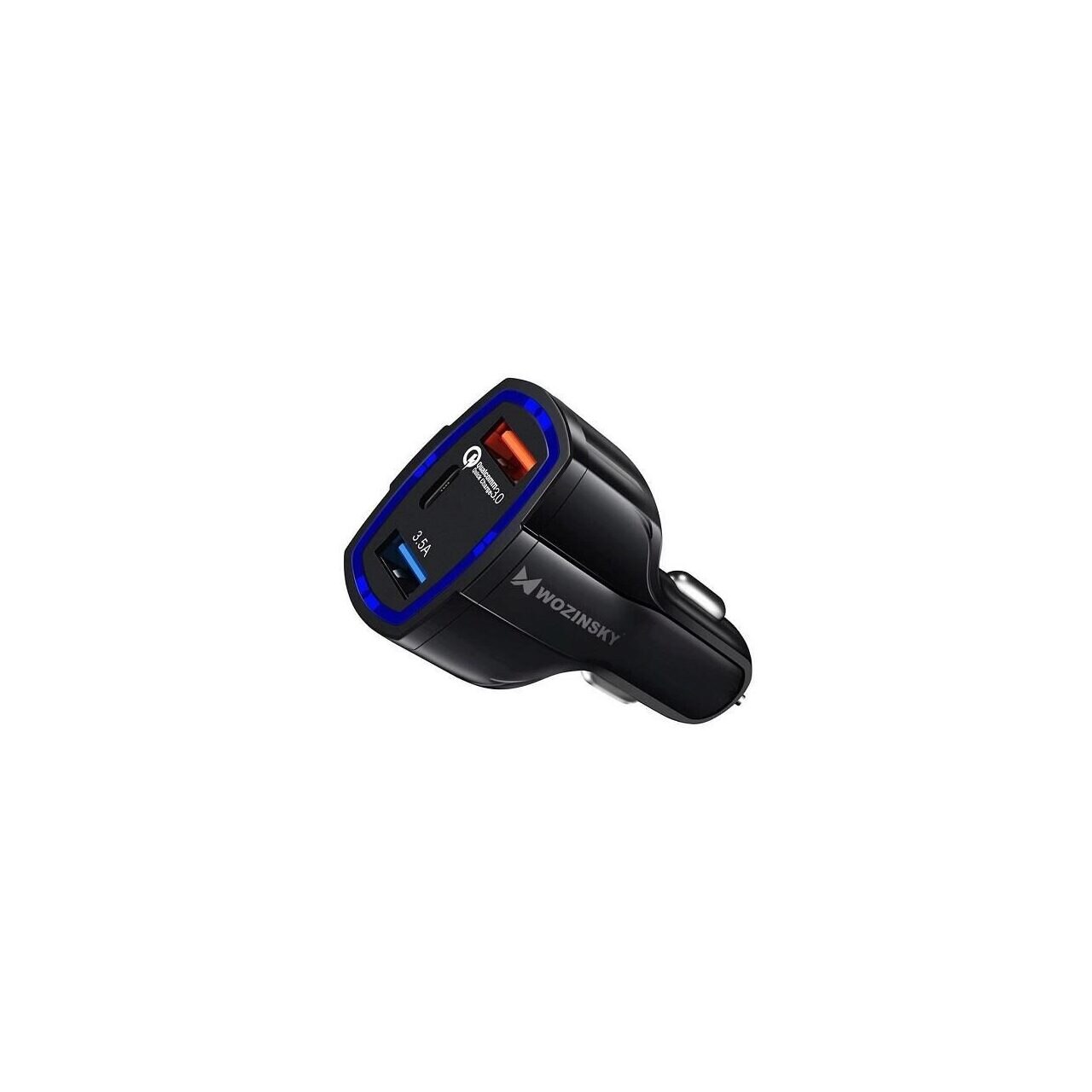 Incarcator Auto 2 x USB - 1 x Type-C 35W,3.5A Quick Charger 3.0 - Wozinsky WCC-01 Negru