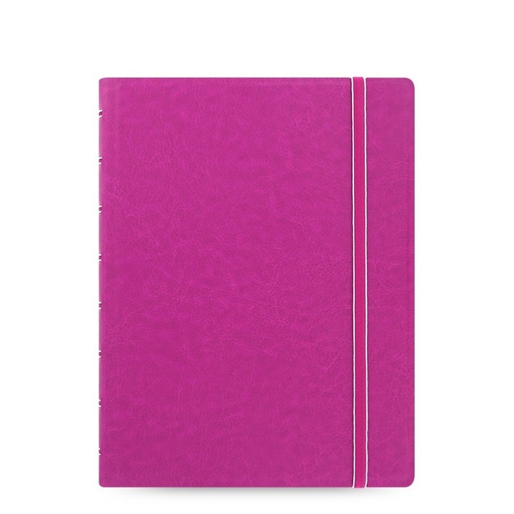 Agenda A5 nedatata cu spirala si rezerve FILOFAX Notebook Classic, Fucsia