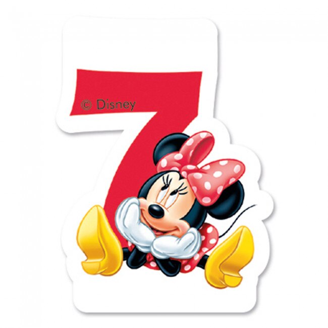 Lumanare aniversara pentru tort, cifra 7, Disney Minnie, MINNIE083