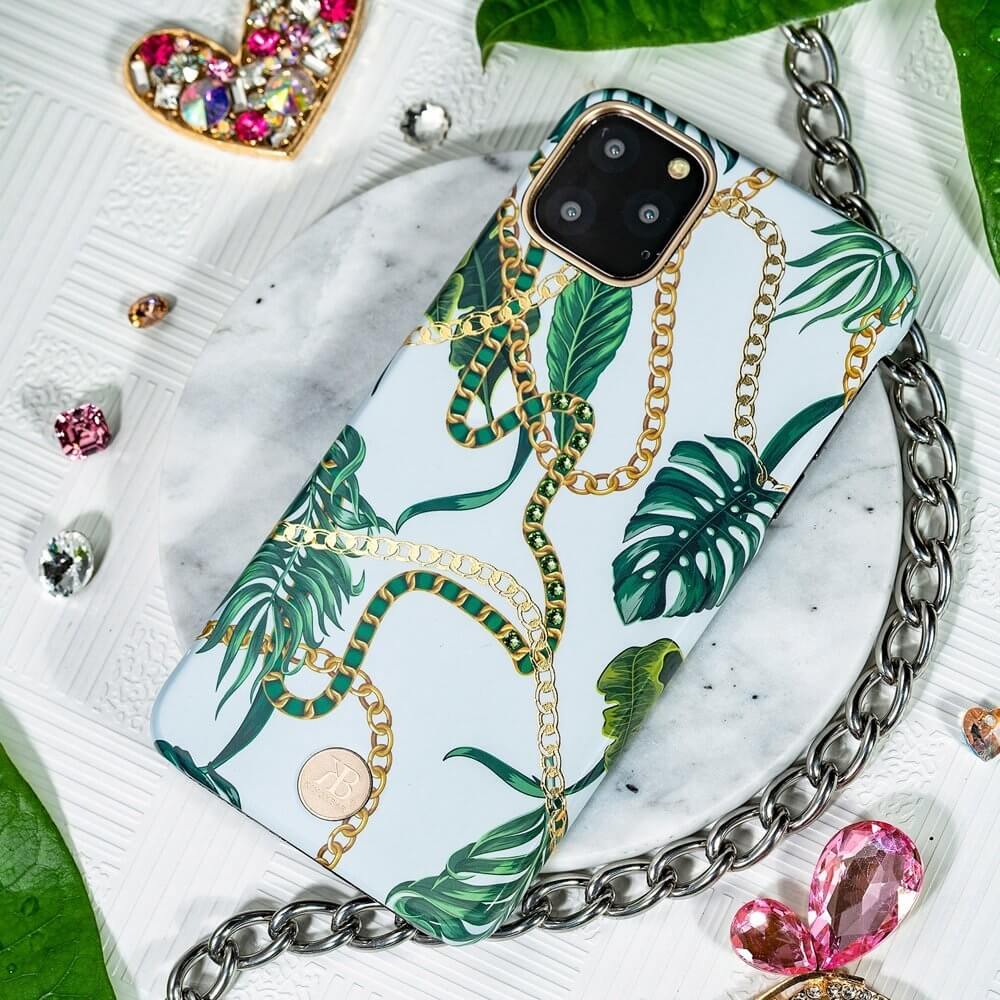 Husa iPhone 11, Cristale Originale, Kingxbar Luxury Series, Verde