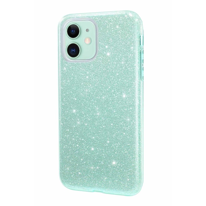 Tok iPhone 11 6.1-es mérethez, Bling Sparklyn, csillogással, ezüst