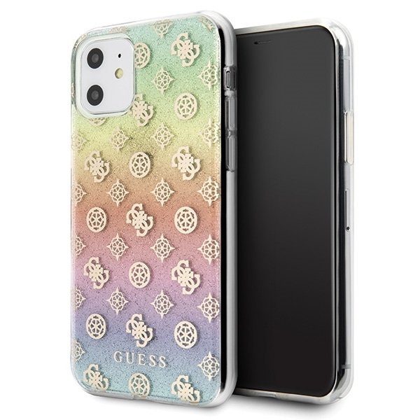 Husa iPhone 11 Guess Multicolor Iridescent 4G Peony
