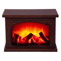 Felinar decorativ maro,tip semineu-patrat pentru casa si gradina,buton on-off