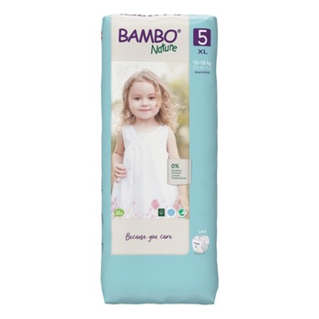 Scutece Ecologice Bambo Nature, marime 5, 12-18 kg, 44 bucati Scutece Ecologice Bambo Nature, marime 5, 12-18 kg, 44 bucati