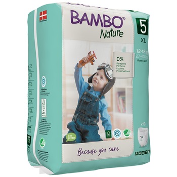 Chilotei Ecologici Bambo Nature Pants Nr. 5, 12-18 kg,19 bucati Chilotei Ecologici Bambo Nature Pants Nr. 5, 12-18 kg,19 bucati