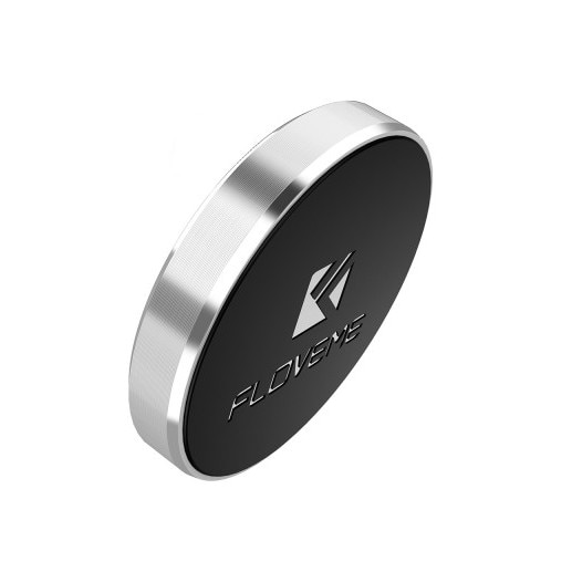 Suport magnetic de telefon, cu adeziv, argintiu, montabil pe orice suprafata, brand Floveme