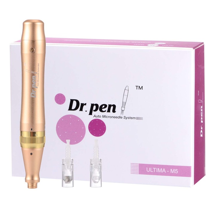 Електрически дермапен Dr. Pen Ultima M5 против бръчки и стареене, дълбочина 0,25 - 3,00 mm, 5 скорости