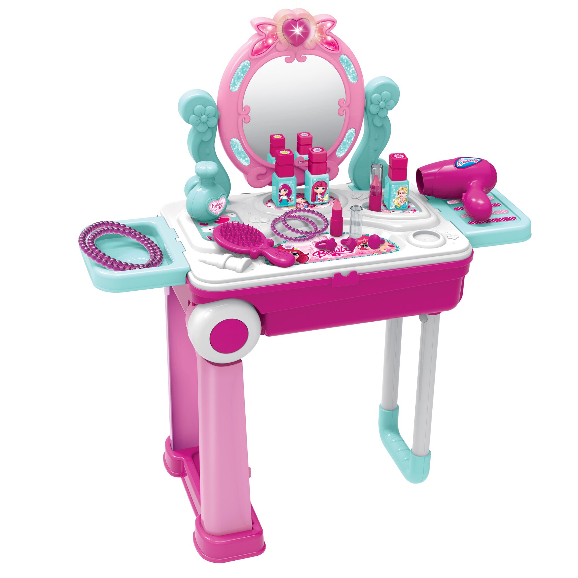 Set pentru joaca masuta de toaleta Buba 008-923A Valiza, Roz