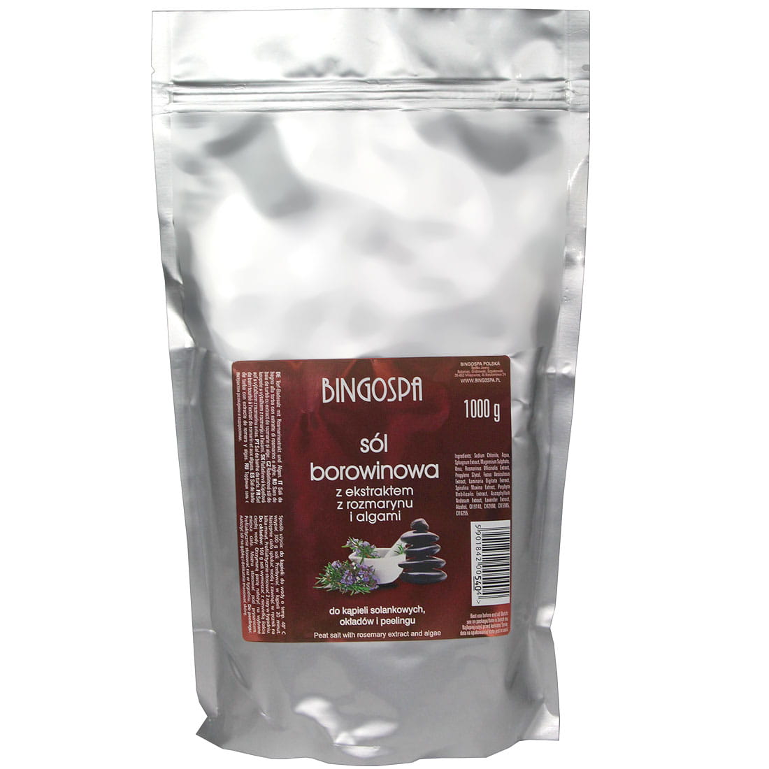 Sare de baie cu namol si extract de rozmarin si alge BingoSpa, 1 kg