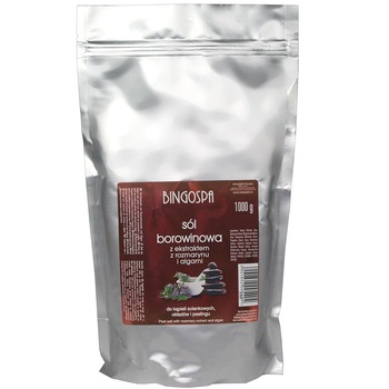 Sare de baie cu namol si extract de rozmarin si alge BingoSpa, 1 kg Sare de baie cu namol si extract de rozmarin si alge BingoSpa, 1 kg