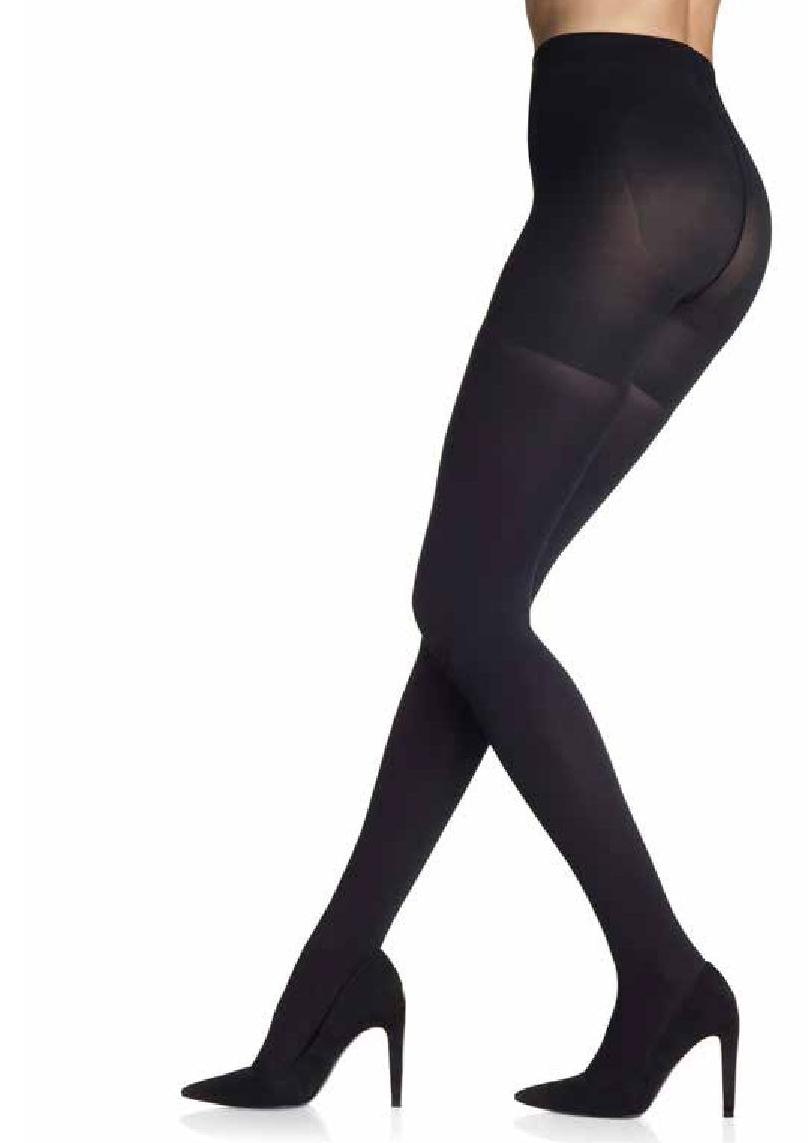 Dres din microfibra 60 DEN cu centura modelatoare si push-up, Sarah Borghi Curvelle, Negru