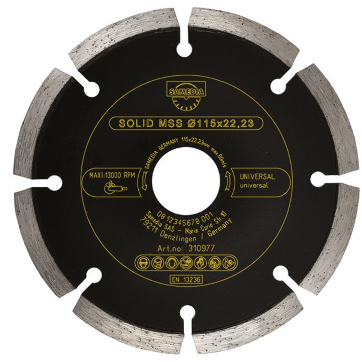 Disc diamantat basic MSS 125x22.23 9Seg 37x2.3x8