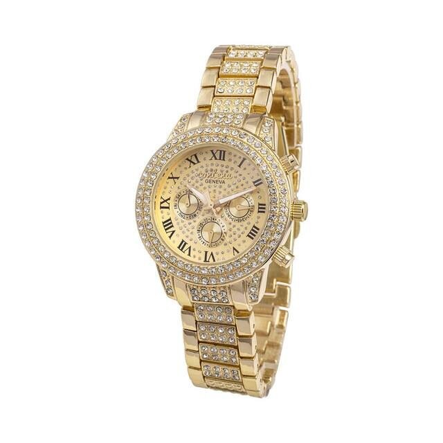 Ceas dama casual Geneva Contena Shine auriu