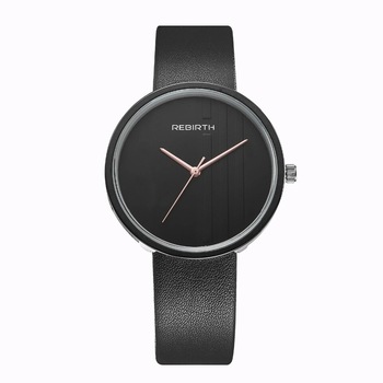 Ceas unisex casual, Elegant Quartz Rebirth model Premium Q9 negru, curea piele, afisaj analog Ceas unisex casual, Elegant Quartz Rebirth model Premium Q9 negru, curea piele, afisaj analog