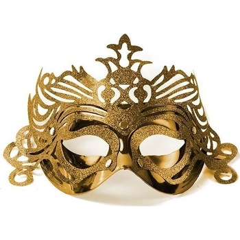Masca Venetiana Aurie Cu Ornament Masca Venetiana Aurie Cu Ornament