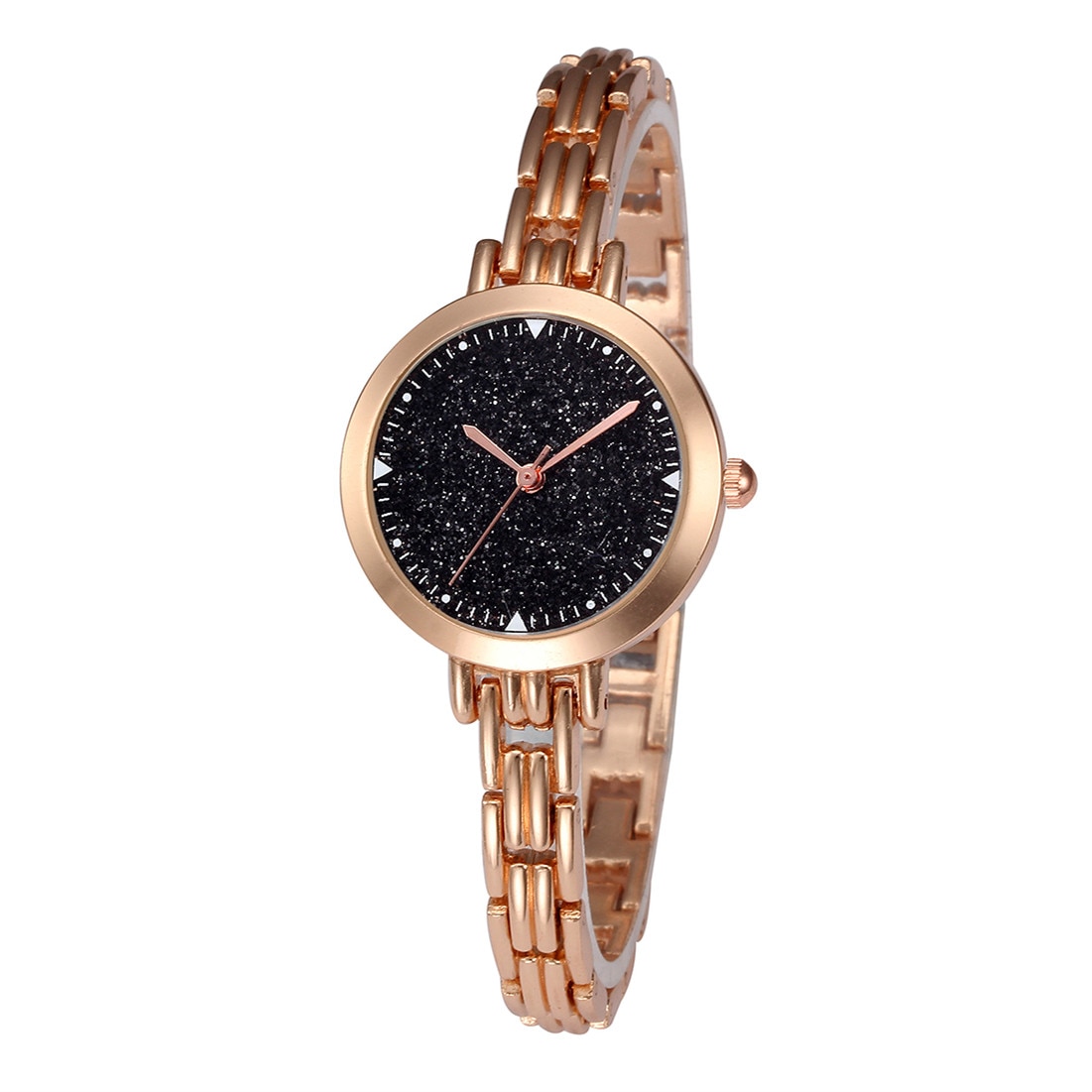 Ceas jw Dama Quartz Casual Elegant Rose/negru, PN999313RNU, curea din metal (zale), afisaj Analog