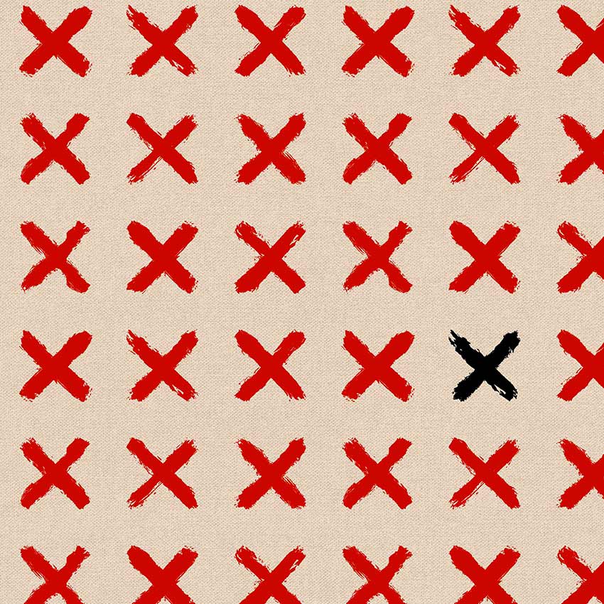 Fata de masa impermeabila, Casa de bumbac, Ekiso, 220 x 140 cm, geometric, rosu si bej