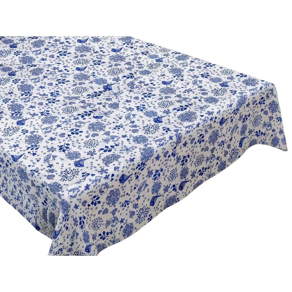 Fata de masa impermeabila, Casa de bumbac, Orlando, 180 x 140 cm, albastru