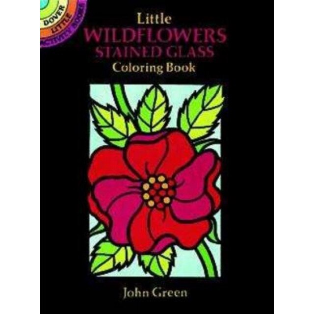 Little Wildflowers Stained Glass Coloring Book de John Green