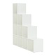Етажерка пирамида, бяла, 139x144x33 см, Bortis Impex