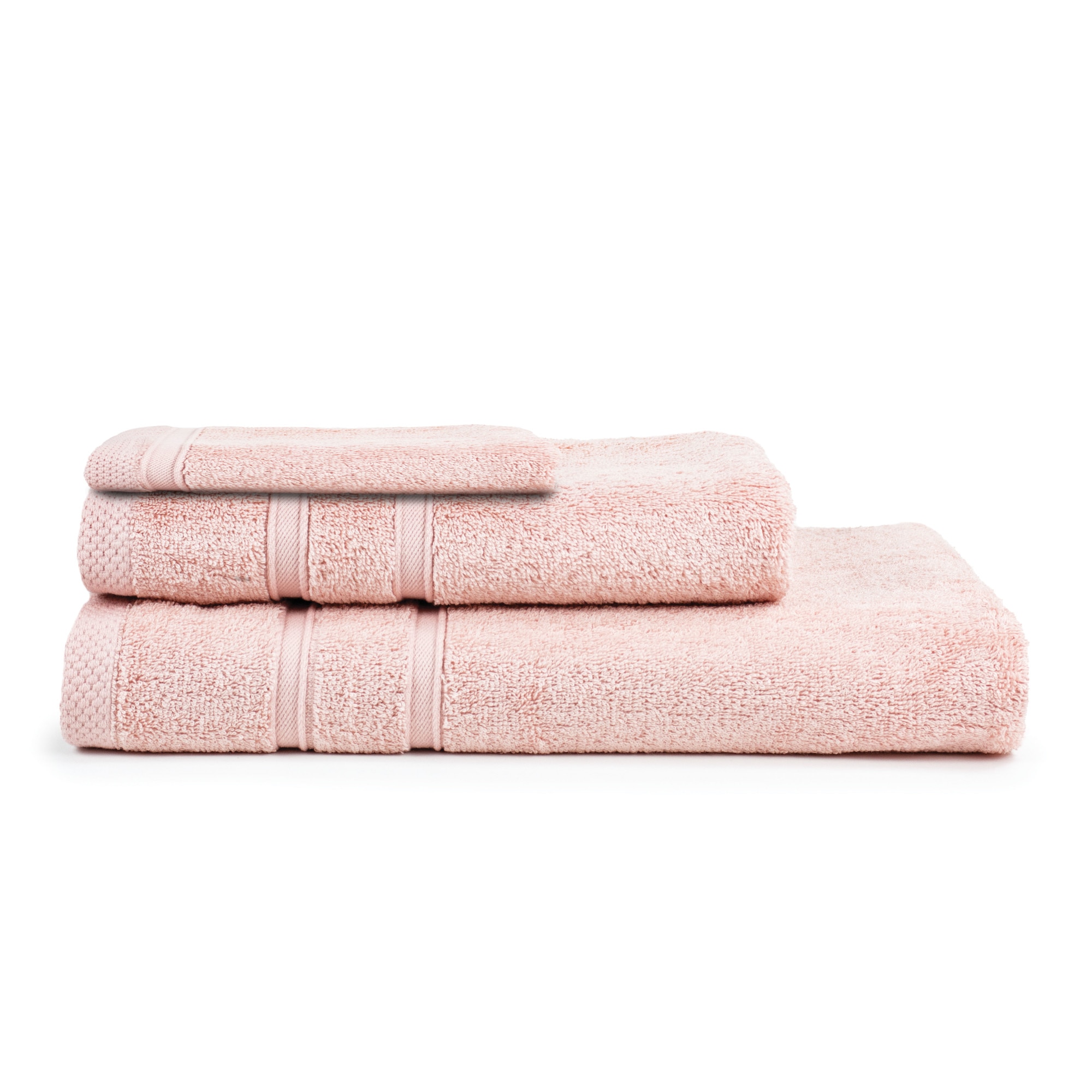 Set prosoape si manusa baie Bamboo Collection, Somon, 50%bambus/50% bumbac, 600 gr/mp
