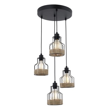 Lustra Avonni AV-1584-4T-BSY, 4x 60 W ,E27, Negru Lustra Avonni AV-1584-4T-BSY, 4x 60 W ,E27, Negru