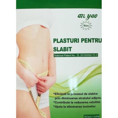 Set 10 plasturi de slabit pentru zona abdominala cu extracte din plante