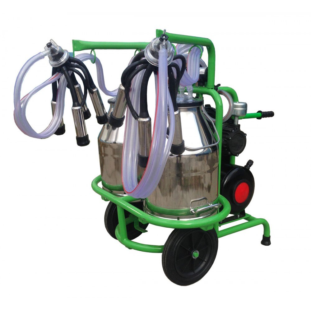 Aparat de muls Gardelina T230 IN X2, 0.55KW, 20 bovine / h, 2 posturi, 180l/min, bidoane 30L Inox