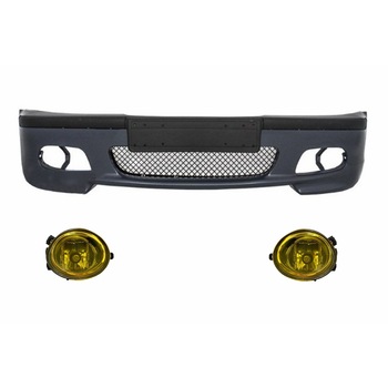 Bara Fata compatibil cu BMW Seria 3 E46 4D M-technik cu Proiectoare Ceata Galbene Bara Fata compatibil cu BMW Seria 3 E46 4D M-technik cu Proiectoare Ceata Galbene
