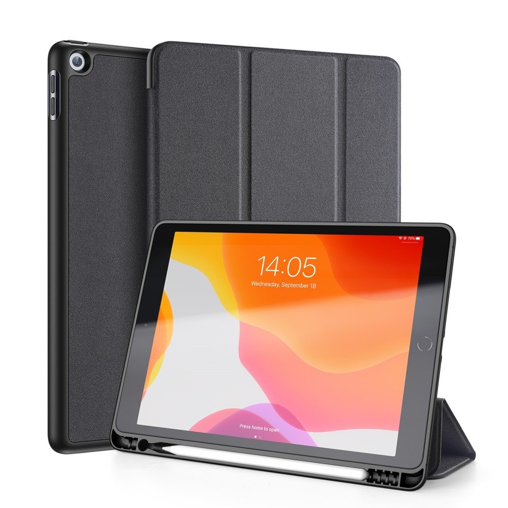 Husa iPad 10.2 2019 DUX DUCIS Domo Series Smart Cover + Pen Slot Neagra