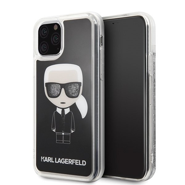 Husa iPhone 11 Pro Karl Lagerfeld Iconic Glitter Neagra