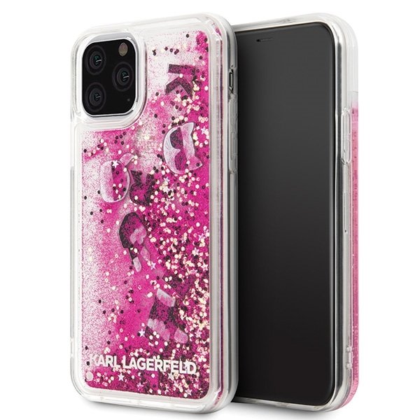 Husa iPhone 11 Pro Karl Lagerfeld Glitter Rose Gold