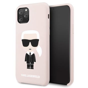 Husa iPhone 11 Karl Lagerfeld Silicone Iconic Roz Husa iPhone 11 Karl Lagerfeld Silicone Iconic Roz