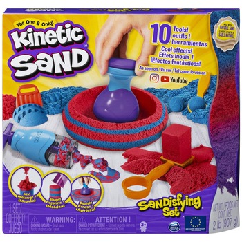 Set Kinetic Sand - Sandtastic, albastru si rosu, 907g Set Kinetic Sand - Sandtastic, albastru si rosu, 907g