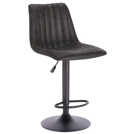 Scaun de bar Kring Dakota, PU, Gri inchis