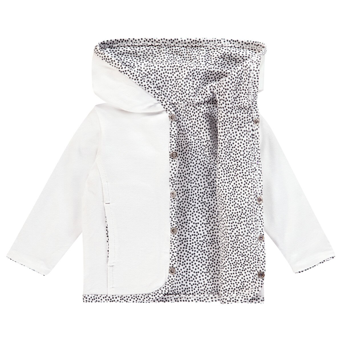 Jacheta/hanorac bebe, Noppies, reversibila, Haye, alba