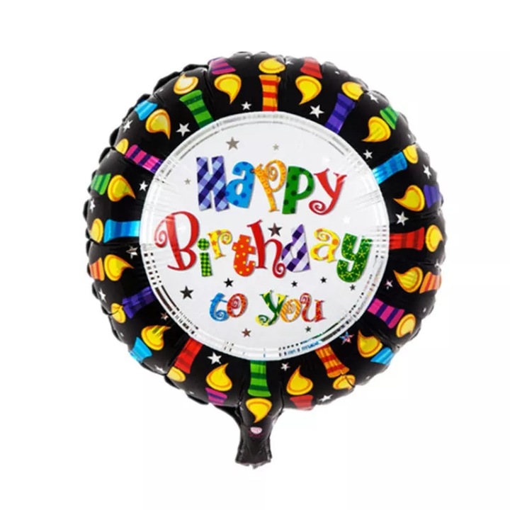 Balon folie Happy Birthday-Multicolor