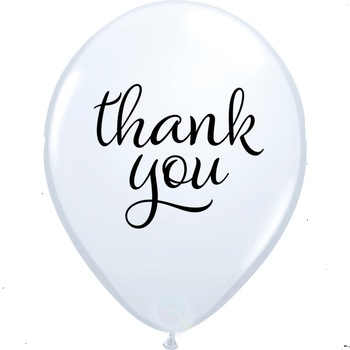 Set 10 Baloane latex 11''/28 cm inscriptionate Thank You, Qualatex 10644 Set 10 Baloane latex 11''/28 cm inscriptionate Thank You, Qualatex 10644