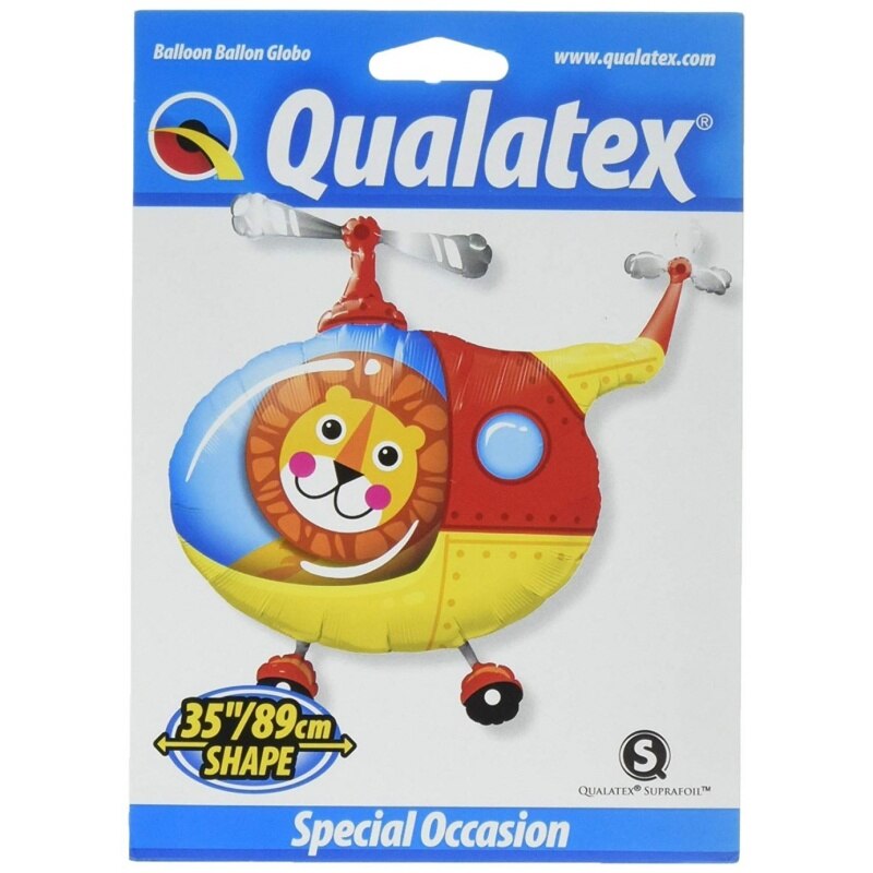Balon Folie Figurina Lion Helicopter - 89 cm, Qualatex 25266