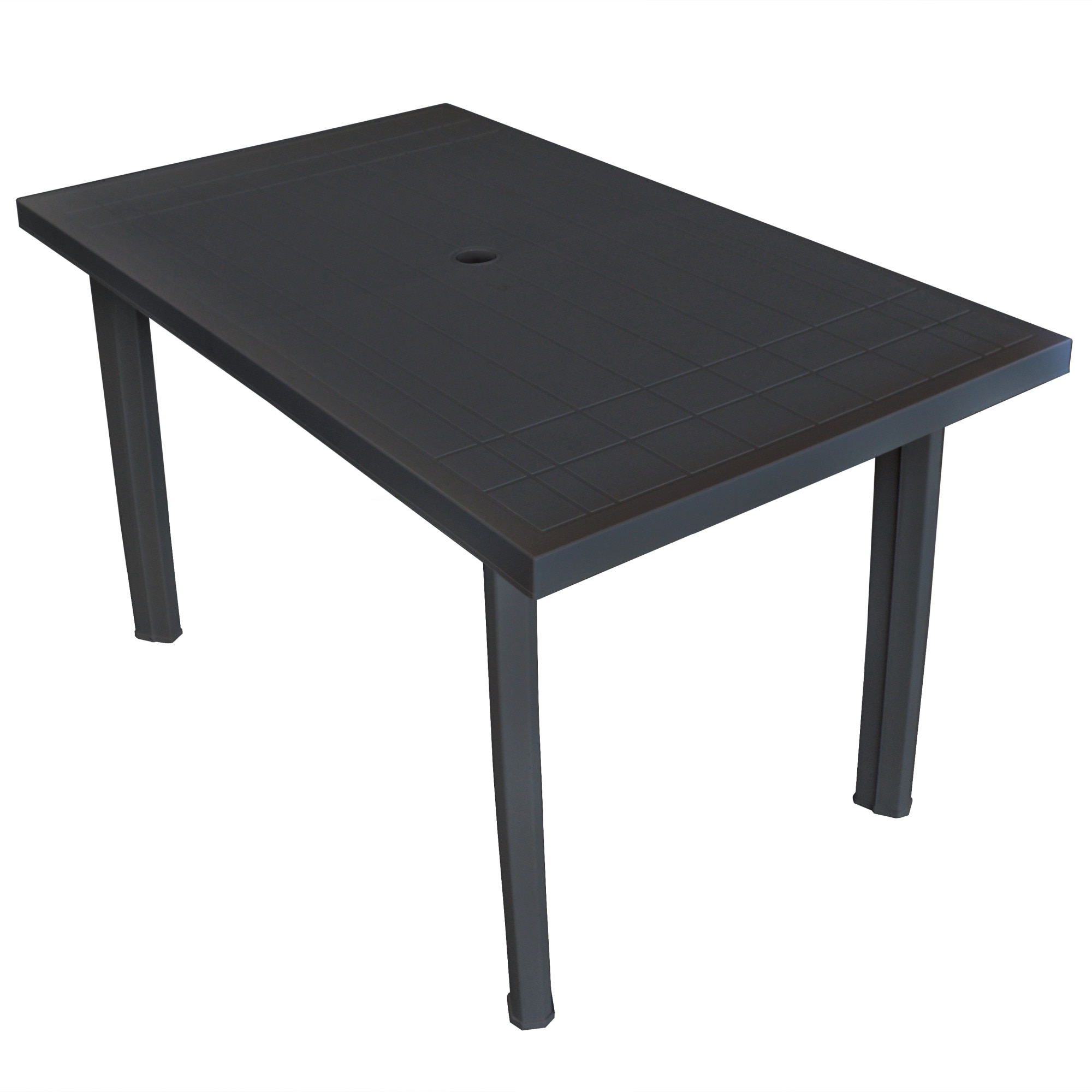 Masa de exterior din plastic, vidaXL, Gri, 126 x 76 x 72 cm