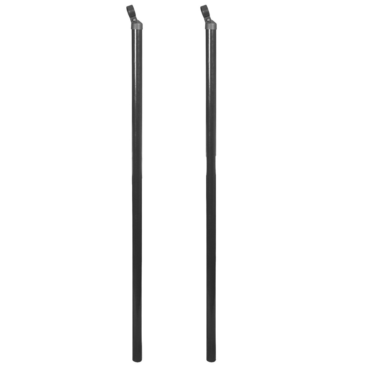 Set de 2 bucati de stalp pentru gard, vidaXL, Otel, 170, Gri