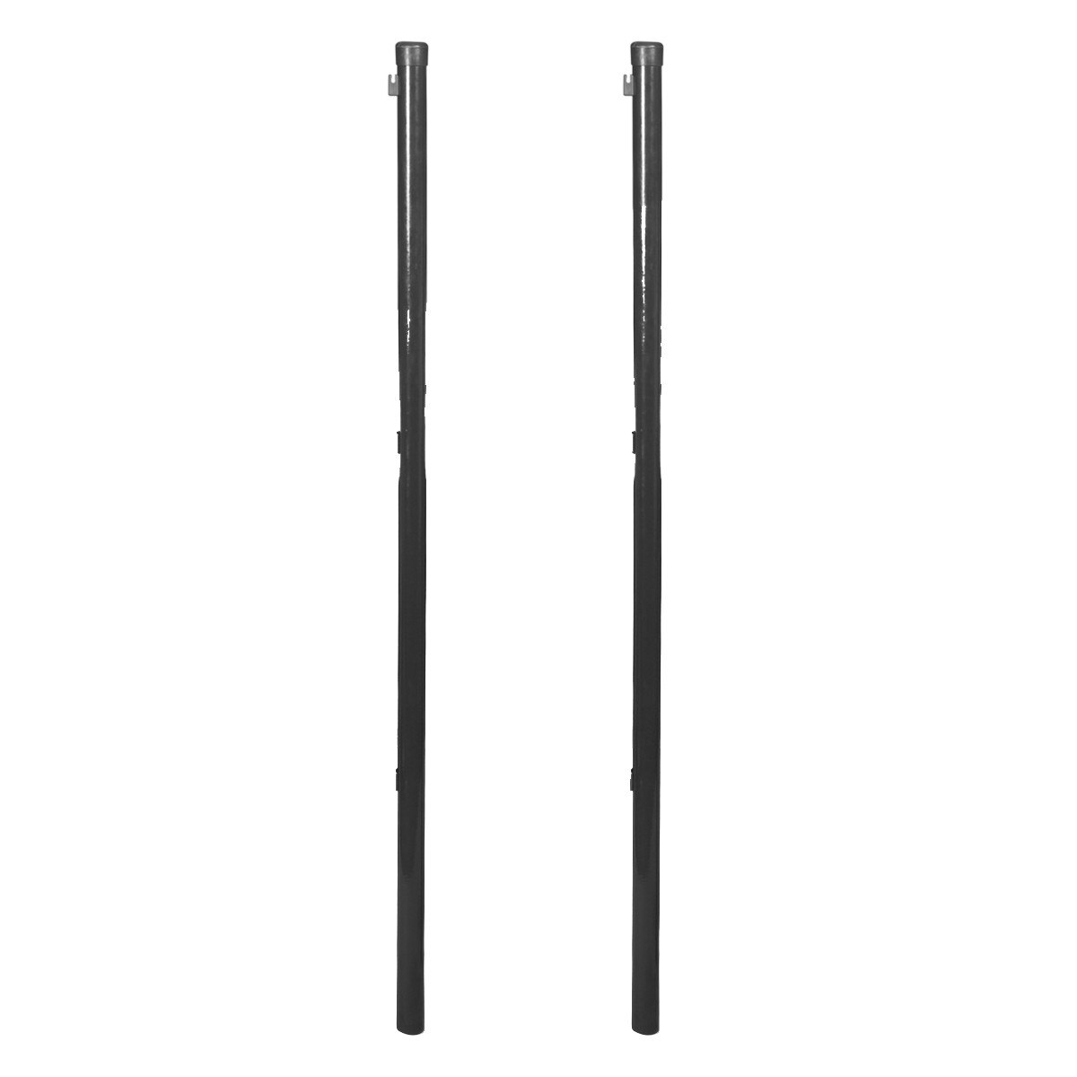 Set de 2 bucati de stalp pentru gard, vidaXL, Otel, 115cm, Gri