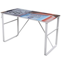 Birou calculator, vidaXL, Sticla, Multicolor, 120 x 60 x 75 cm