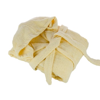 Halat de baie cu gluga, Decona, 400 gsm, Ecru, М Halat de baie cu gluga, Decona, 400 gsm, Ecru, М