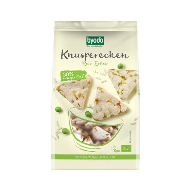 Mini Crackers din orez si mazare Fara Gluten Bio Byodo 90 g