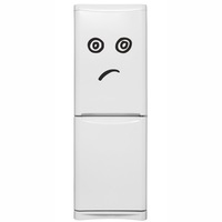 sticker decorativ pentru perete modern bucatarie frigider sau camera copilului love smiley face emoji trist si hipnotizat negru 40 x 40 cm imagen 10_0_
0
