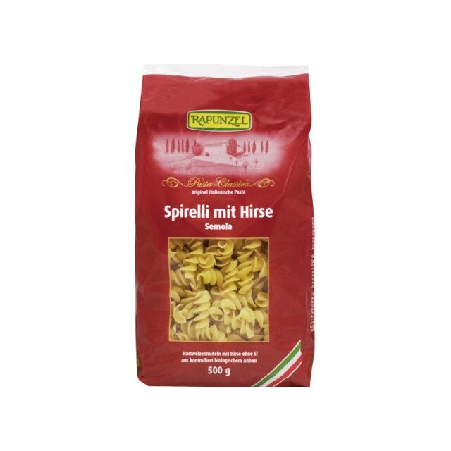Spirelli semola cu mei Bio Rapunzel 500 g
