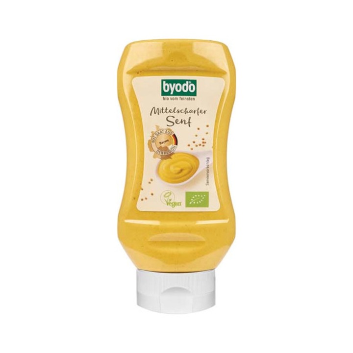 Mustar mediu fin la flacon Fara Gluten Bio Byodo 300 ml